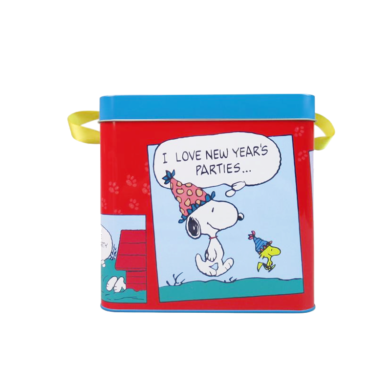 Square Tin box with Ribbon